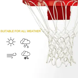 Nylon Basketball Ring with Net and Screw (Colour of The Net: Assorted, Size 6) Basketball Ring-37