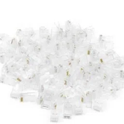 Papan 100 pieces pack of Un-shielded RJ-45 Plug Connector CAT5 CAT5e CAT6 Network LAN Crimps Lan Adapter-44