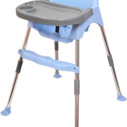 Bobo Baby Dining Chair with Footrest, Tray Table - Blue Colour-image-81