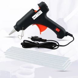 Electric 20W Black Mini Hot Glue Gun With 15 Pcs Hot Melt Glue Stick for Craft, Art, Decoration Work Standard Temperature Corded Glue Gun-image-14