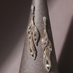 Rhinestone Eyes Drop Earrings - Gold & Silver Alloy Drops & Danglers-image-3