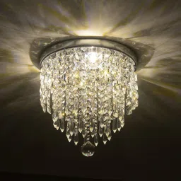 Crystal Ceiling Light 8 inch Yellow light Chandelier for home decore Chandelier Ceiling Lamp-10