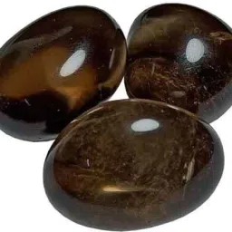 Smoky Quartz Tumble 3 Pc Polished Rectangular, Square, Angular, Oval, Round, Asymmetrical Quartz Pebbles-image-46