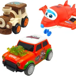 Unbreakable Four-Wheel Drive Friction Powered Diecast Toy Set-C72-8