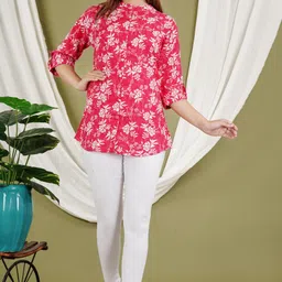 febq Women Regular Fit Printed Button Down Collar Casual Shirt-picture-1