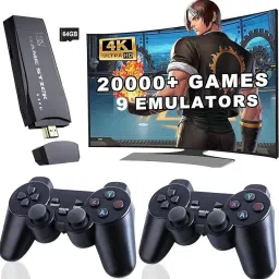 GAMESOUL M8 Retro Game Stick Console 4k 2.4G Dual Wireless game box Revisit Childhood, Retro Old Video Game (Best Gift & Fun) for All Ages 64 GB with Modern Gamer Love by Fans of Portable, PS5,PS4,PS3,PS2,PS1, Xbox,Nintendo Switch-9