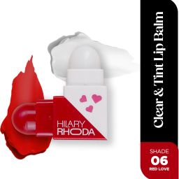 Clear & Tint Lip Balm | Hydrates & Nourishes Lips | 2 Sided Lip Balm | Shade 06 - Red Love-image-1