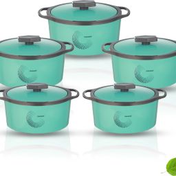 Orchid Inner Steel Blue BPA Free | Food Grade | PU Insulated Pack of 5 Thermoware Casserole Set-picture-7