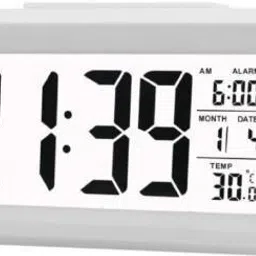 Digital White Clock-3