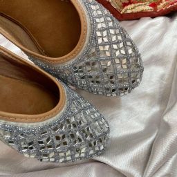 Multicolor embroidered mojari for women with beads embellishment Casuals For Women-image-89