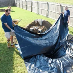 Rubber Heavy Sheet Black (20 ft x 20 ft) 500 GSM Tent - For Fish Pond Liner Garden Pools HDPE Membrane Reinforced-picture-26