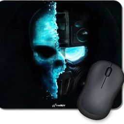 FirseBUY Blue Skull Printed Non-Slip Skid Resistant Surface Rubber Mouse Pad Mousepad-image-10