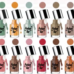 New HD Shine Pastel Color Nail Polish Combo Set Emerald, Yellow, Dolphin Gray, salmon, Van Dyke, Taupe, Pink, russet, Old Rose, Ruby, Hickory, Bronge-24