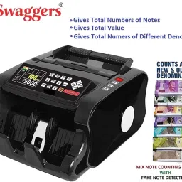 SWAGGERS Mix Denomination Currency/Cash Counting Machine with MG,UV,IR Fake Detection Note Counting Machine image 2