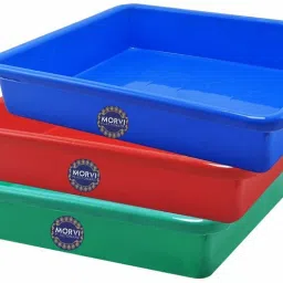 Exel Med Tray, Set of 3, Red Blue & Green Color, Made in India, MRV01809 Tray-9
