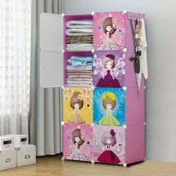 8-Door 8-Shelf Plastic kids Collapsible Cupboard PC Collapsible Wardrobe-picture-16