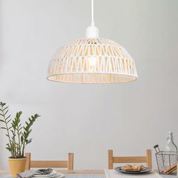 homesake Woven Boho Pendant Light, Boho Lamp,Wicker Adjustable Light for room Island,11" Pendant Lamp Ceiling Lamp-picture-13