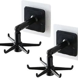 vrdh Wall mounting Self Adhesive 360 Degree Rotating Hook for Hanging(Pack of 2)1.552 Hook 6-picture-18