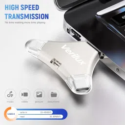 ZITRONIX Pendrive 128GB, 2 in 1 Type C Pendrive with USB C & A, Pendrive 3.2 High Speed 256 GB Pen Drive Compatible with Mobile, Tablet, Desktop Computer, Laptop USB 3.0 Plastic Case image 2