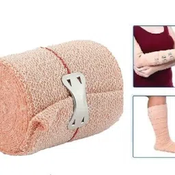 Elastic Crepe Bandage for Arm/knee/ankle 6CM X 4M (PACK OF 1)Extra Clips Crepe Bandage-image-13
