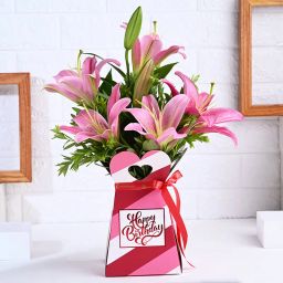 Pretty In Pink Birthday Lilies-image-48