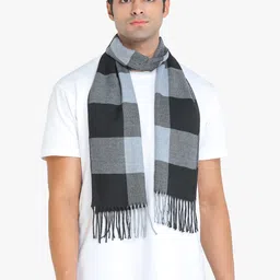 ELLIS Men Black & Grey Checked Muffler-picture-54
