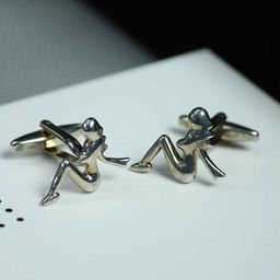 Tossido Men Solid Brass Metal Premium Symbol Cufflink-picture-6
