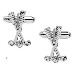 bodha Silver-Toned Quirky Golf Club Design Cufflink-image-7