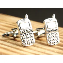 Alvaro Castagnino Silver-Toned & Purple Quirky Cufflink-picture-0