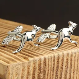 Alvaro Castagnino Silver-Toned Quirky Cufflink-image-13