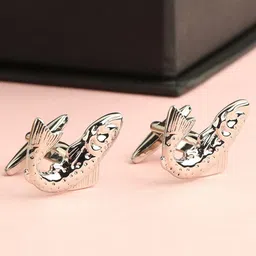 Alvaro Castagnino Silver-Toned Quirky Cufflink-image-55