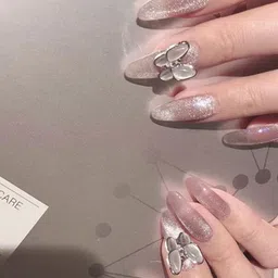 Secret Lives 24 Pieces Cats Eye With 3D Butterfly Fake Nails-27