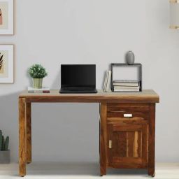 woodsworth from pepperfry Oriel Sheesham Wood Writing Table In Provincial Teak Finish-picture-46