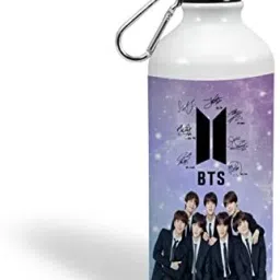 BTS Printed Sipper Water Bottle Sports Water Bottle For Kids Gym Girls Boys 600 ml Water Bottle-image-7