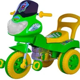 GREEN SAFEST TRICYCLE FOR 2-5 YEARS LIGHT MUSIC with Under Seat Storage & Backrest Tricycle-image-66