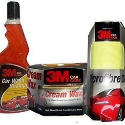 3m Combo of Cream Wax, Microfiber Cloth and Car Shampoo (500 ml) Combo-picture-5