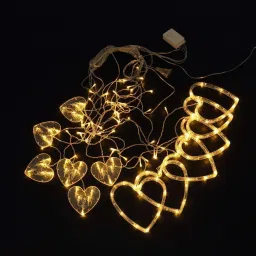 rsp quality bit 138 LEDs 3.81 m Yellow Flickering, Steady Heart Rice Lights image 3