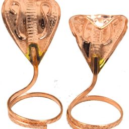 Nag Nagin Joda Snake Pair Copper color for Kal Sarp Dosha Nivarak Decorative Showpiece Copper Yantra-image-24