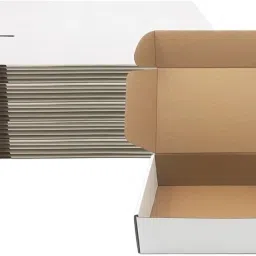 Self-Locking Box Craft Paper 4x4x1.5 Small Corrugated Box – White 3 Ply Packaging for Mail Orders Packaging Box-5