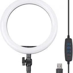 RECTITUDE 12 inch LED Ring Light with 3 Color Modes Dimmable Lighting for Video, Photo Ring Flash-image-122