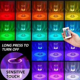 akvanar Diamond Table Lamp Color Changing, Touch Control Creative Rose LED Table Lamp image 3