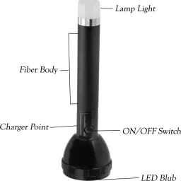 gallaxy Rechargeable 1000 Meter Range 3 Mode Rechargeable Torch 50W Light 2400 Battery 8 hrs Torch Emergency Light image 2