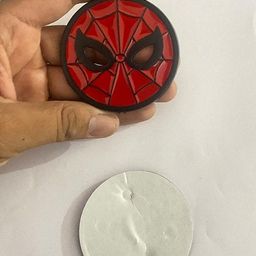 auto mt Car Bike Laptop Spiderman BLACK Red Metal Logo 6.8x6.8cm 3D Badge Sticker Spring Leaf-picture-7