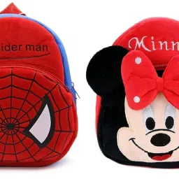 SM Combo Kids School Bag Spider Red & Minnie Red Down Lunch Bag-image-92