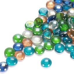 Polished Round Shape Glass Pebbles Stone For Glass Filler Aquarium Vase_P48 Polished, Regular, Painted Round Fire Glass Pebbles-image-48