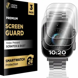 spartan shield Screen Guard for BOULT CROWN SmartWatch (1.95") | Anti Scratch | HD Clear | Touch Sensitive | Your Smart Screen's 9H Protector [Not Tempered Glass] [Not Compatible with CrownX & CrownPro Watch]-picture-0