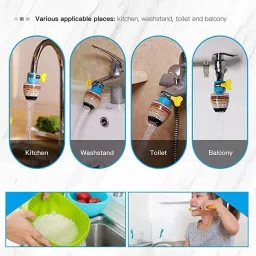 uratech 6 Layer Filtration Activated Carbon Water Filter for Kitchen Faucet Spindle Faucet Spindle image 4