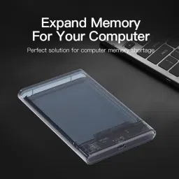 WiredCom 2.5'' Hard Drive Enclosure | 6Gbps USB 3.1 Type C to SATA 2.5 inch External HDD Case for SATA III, SSD, HDD image 2