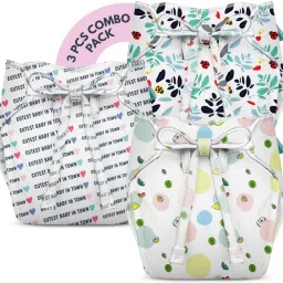 New & Improved Smart Nappy (XS |0-3 mths) Cloth Diaper For Just Borns Kit 3-7