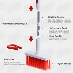 Nexshop ™ 5 in 1 Keyboard Cleaning Brush Kit Soft Brush, Keyboard Cleaner Dust Remover for Computers, Gaming, Laptops, Mobiles image 3